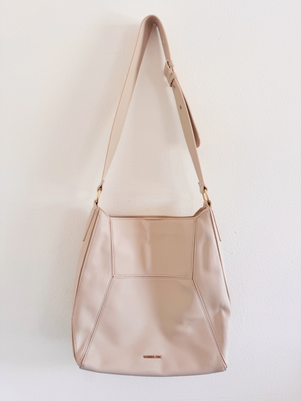 Rachel Zoe Beige Shoulder Bag with Gold Hardware